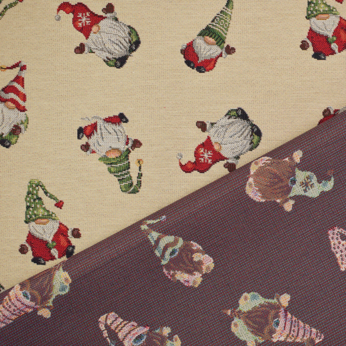 Tissu déco gobelin Gnomes