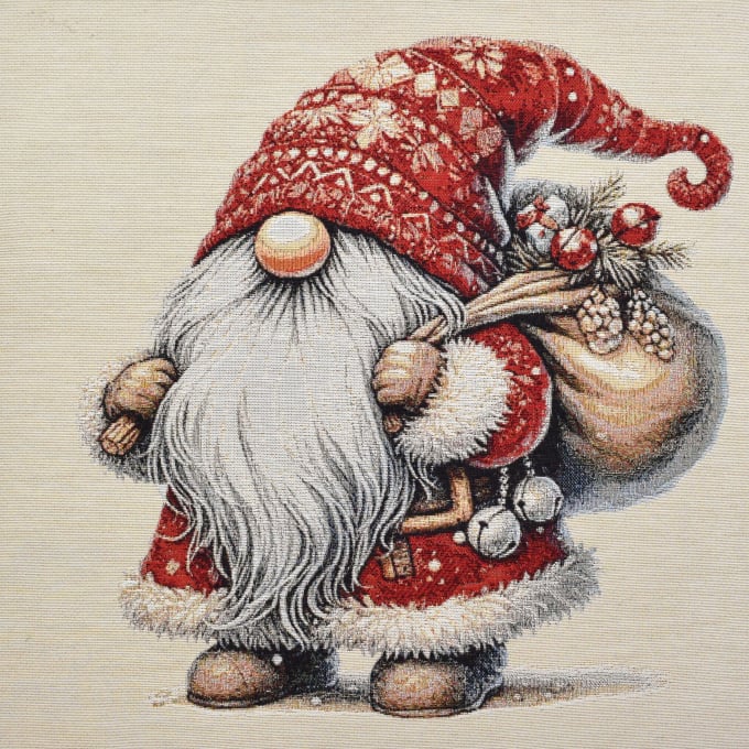 Dekostoff Gobelinstoff Happy Gnome Panel, 46 x 46 cm