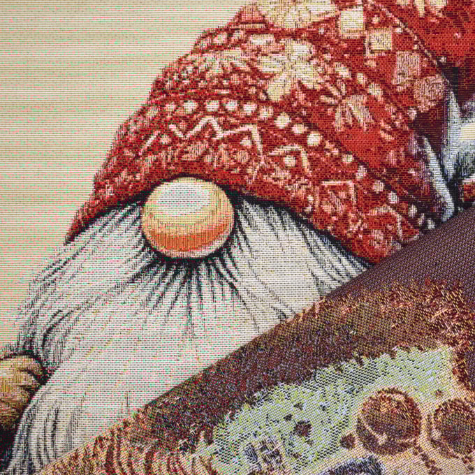 Dekostoff Gobelinstoff Happy Gnome Panel, 46 x 46 cm