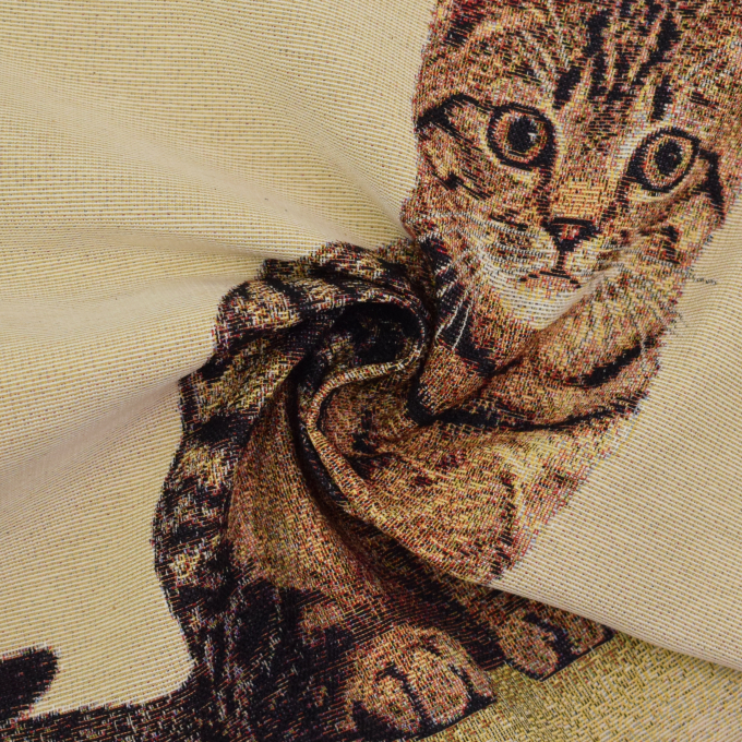 Dekostoff Gobelinstoff Little Kitten Panel, 46 x 46 cm