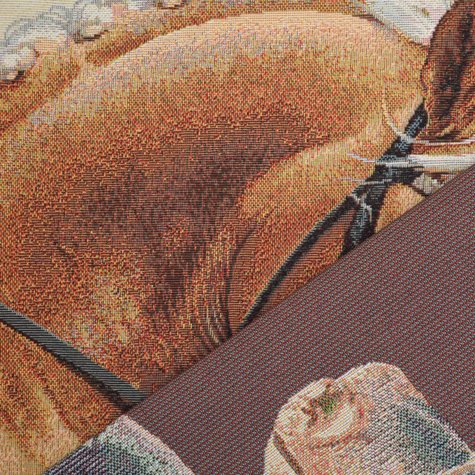 Dekostoff Gobelinstoff Panel Dressurpferd, 46 x 46 cm