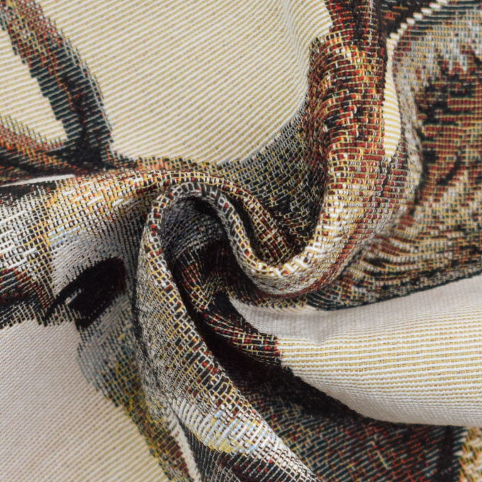 Tissu déco panneau gobelin Cerf, 46 x 46 cm