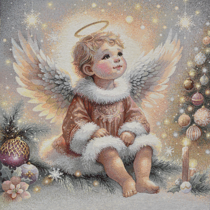 Dekostoff Gobelinstoff Panel Little Angel, 46 x 46 cm