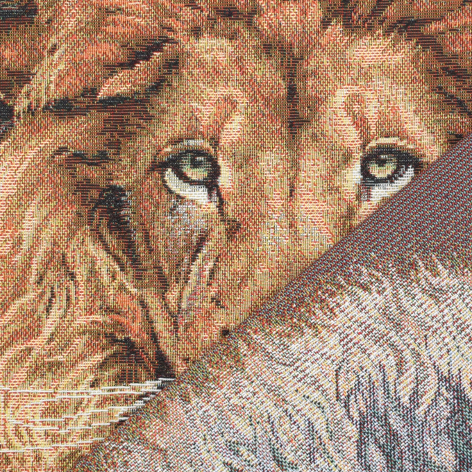Decoratiestof Gobelin paneel leeuw, 46 x 46 cm
