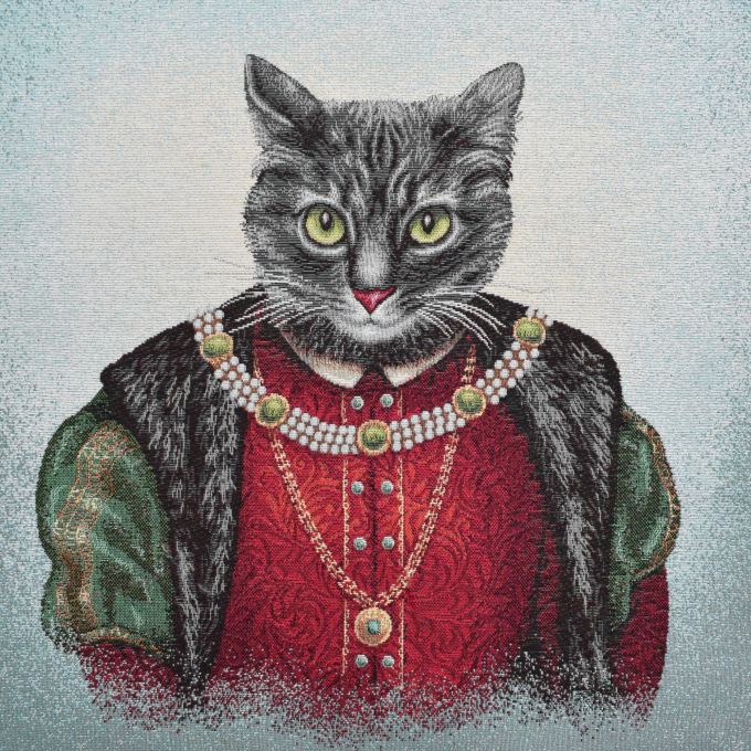 Dekostoff Gobelinstoff Panel Mister Cat, 46 x 46 cm
