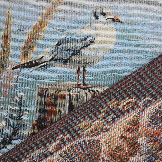 Dekostoff Gobelinstoff Panel Möwe, 46 x 46 cm