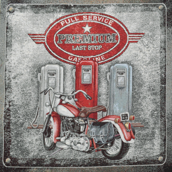 Decoratiestof Gobelin paneel motorbike, 46 x 46 cm