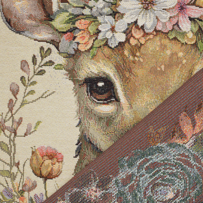 Decoratiestof Gobelin paneel fawn, 46 x 46 cm