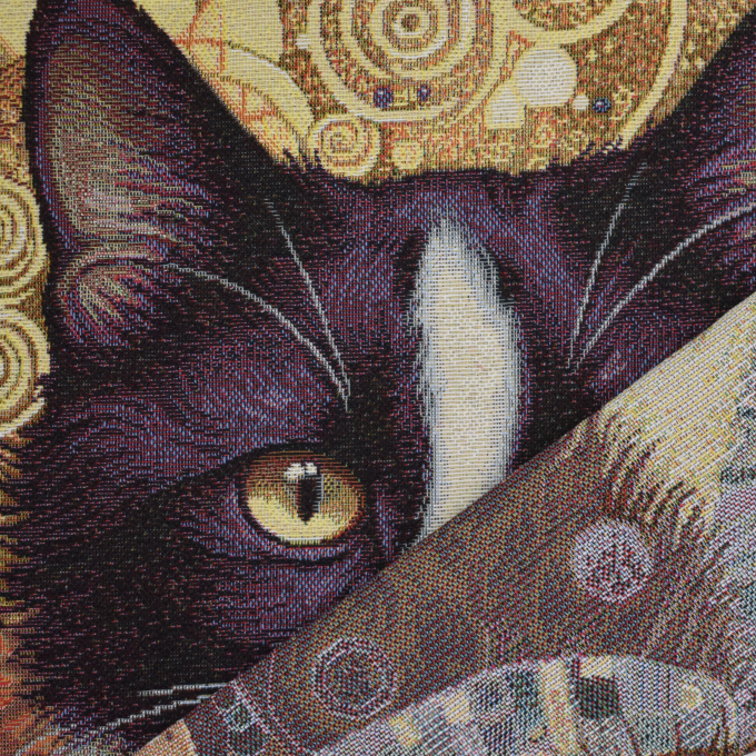 Dekostoff Gobelinstoff Panel Royal Cat, 46 x 46 cm