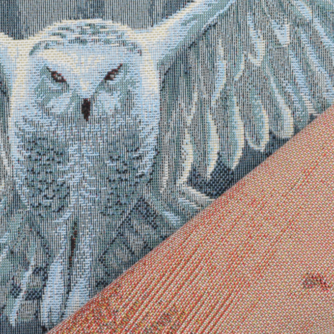 Dekostoff Gobelinstoff Panel Schneeeule, 46 x 46 cm
