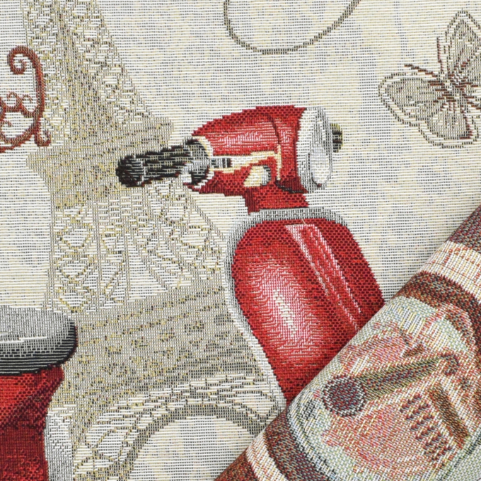 Decoratiestof Gobelin Fancy paneel Scooter, 46 x 46 cm