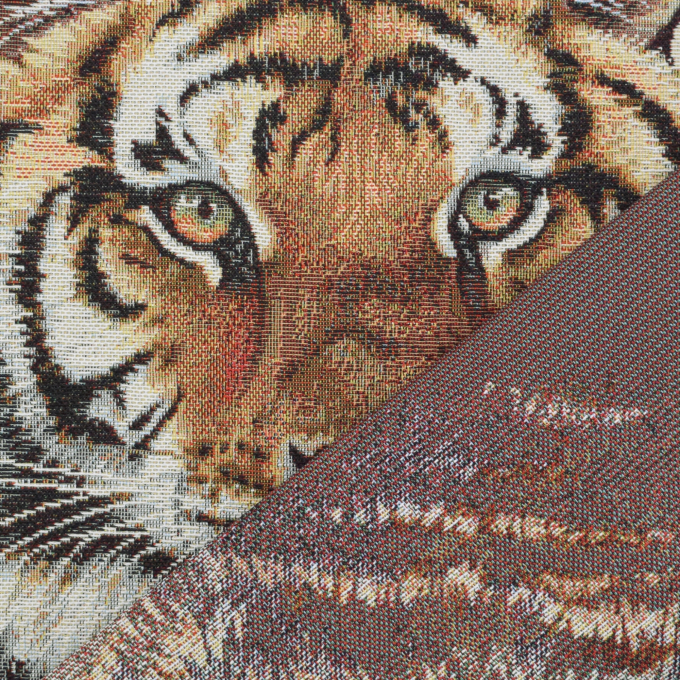 Dekostoff Gobelinstoff Panel Tiger, 46 x 46 cm