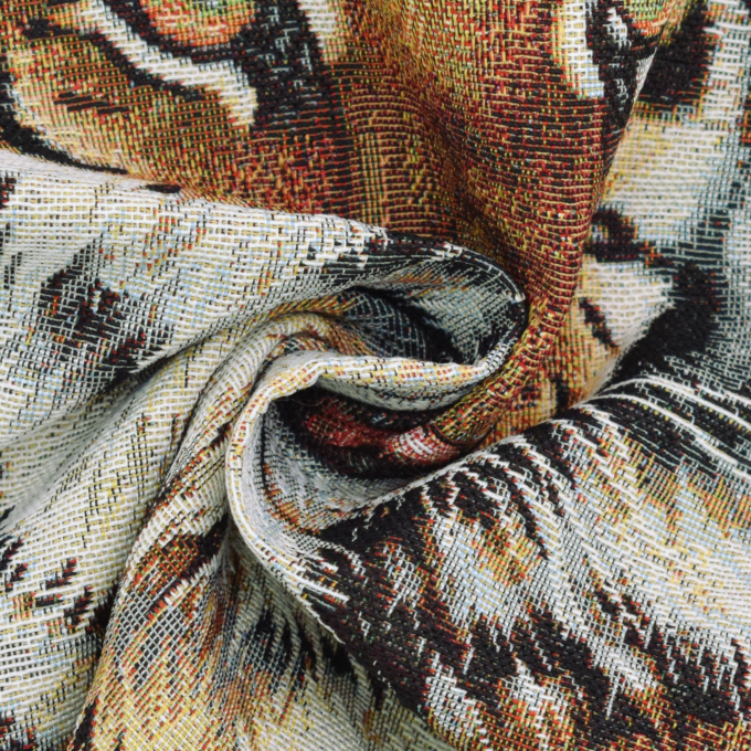 Dekostoff Gobelinstoff Panel Tiger, 46 x 46 cm