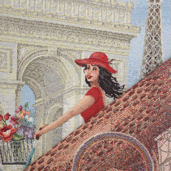 Decoratiestof Gobelin paneel Trip to Paris, 46 x 46 cm