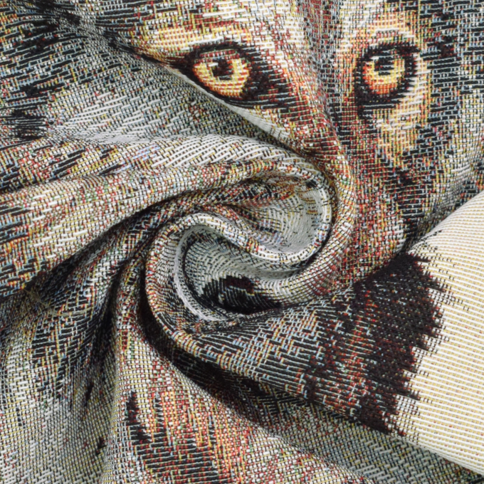Dekostoff Gobelinstoff Panel Wolf, 46 x 46 cm