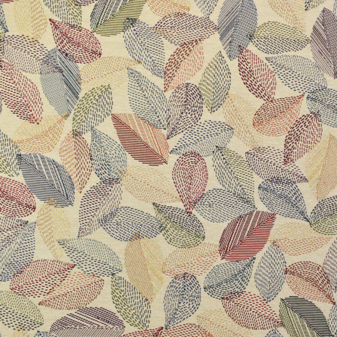 Decoration fabric Gobelin Stitch Sketch Leaf, beige