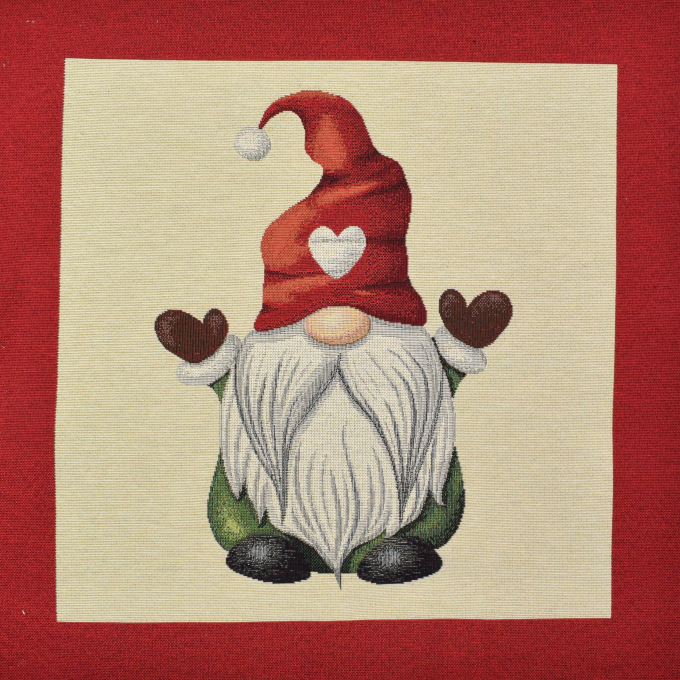 Dekostoff Gobelinstoff Tomte joyful Wishes Panel, 46 x 46 cm