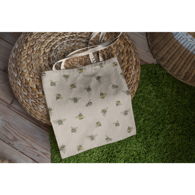 Dekostoff Halbpanama Bienen