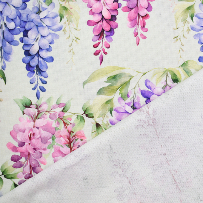 Decoration fabric half panama Wisteria, naturel