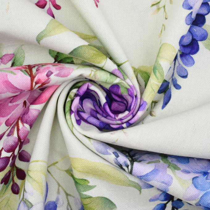 Decoration fabric half panama Wisteria, naturel
