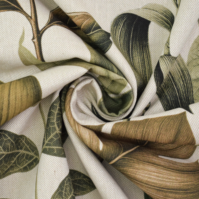 Dekostoff Halbpanama Botanic Leaf