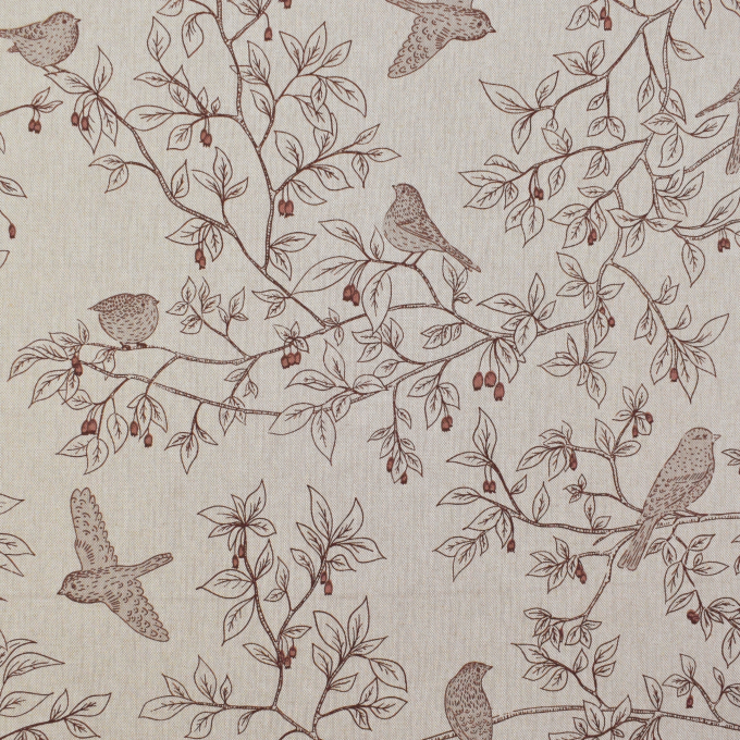 Decoration fabric half panama Branch Birds