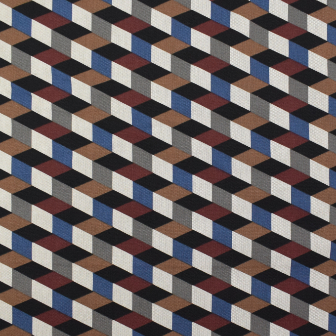 Decoration fabric half panama Cube Illusion
