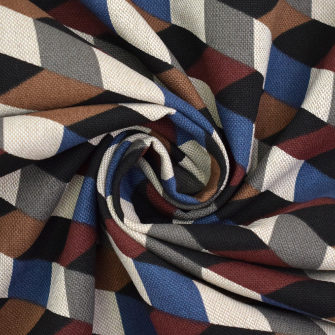 Decoration fabric half panama Cube Illusion