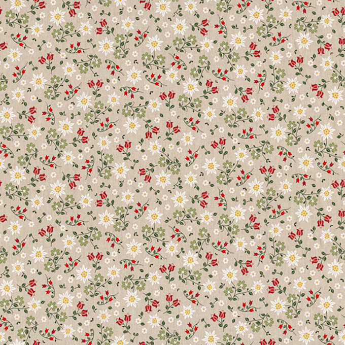 Tissu déco semi panama edelweissà perte de vue, naturel
