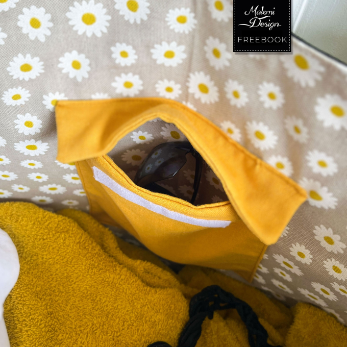 Tissu déco semi panama Petites fleurs marguerites