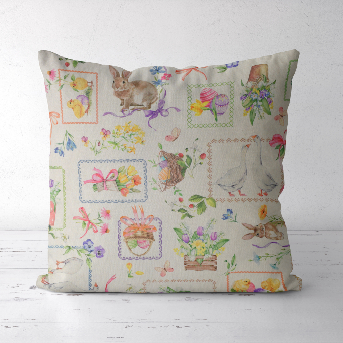 Decoratiestof half panama Joy of Spring