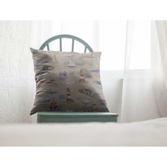 Tissu déco semi panama bord de mer, naturel