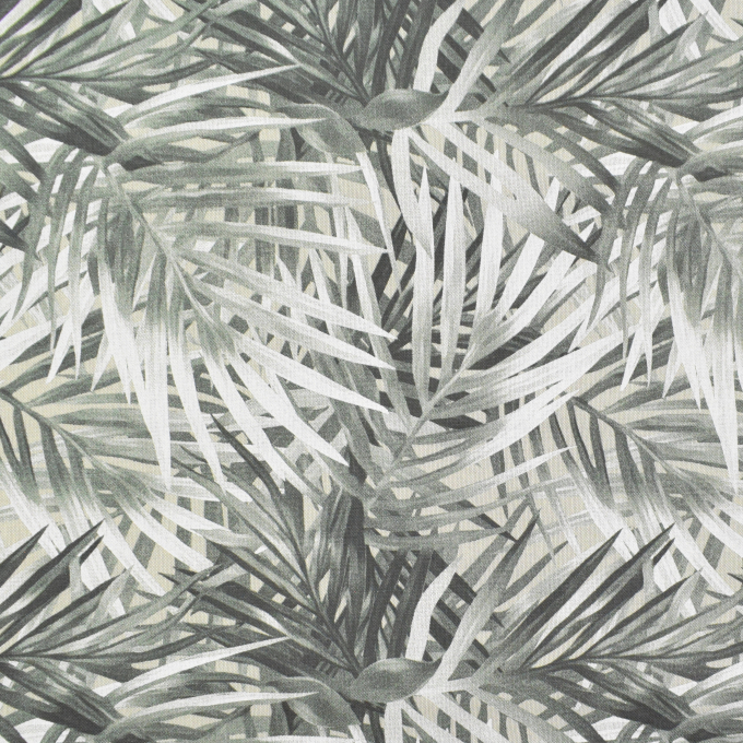 Decoration fabric half panama Palm Leaves, beige