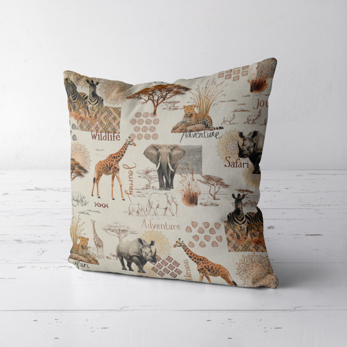 Decoration fabric half panama Safari Trip, natural