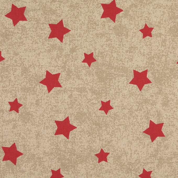 Decoratiestof half panama sterren, beige