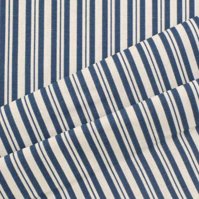 Tissu déco semi panama à rayures Stripe Scene, blanc cassé