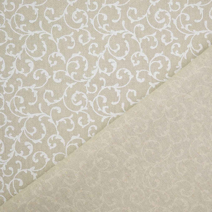 Decoratiestof half panama Tendrils, beige