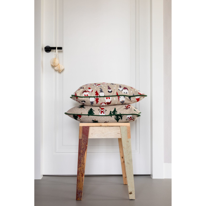 Decoratiestof half panama winterkabouters