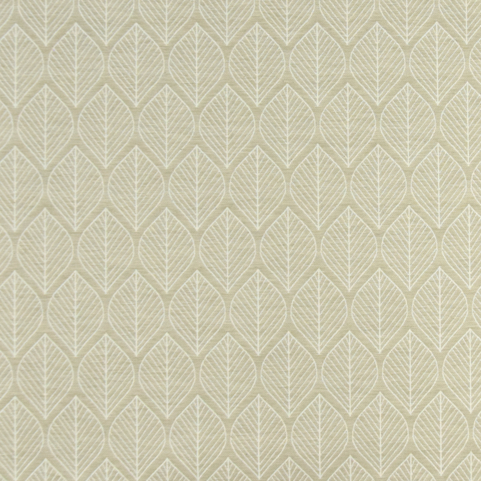 Decoratiestof Jacquard doubleface leaves, zandkleurig