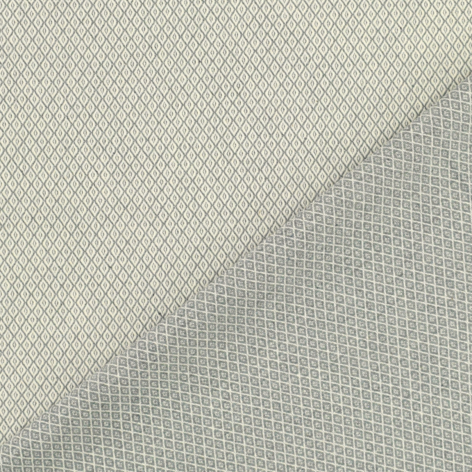 Decoratiestof Jacquard doubleface dobby rhombuses, grijs