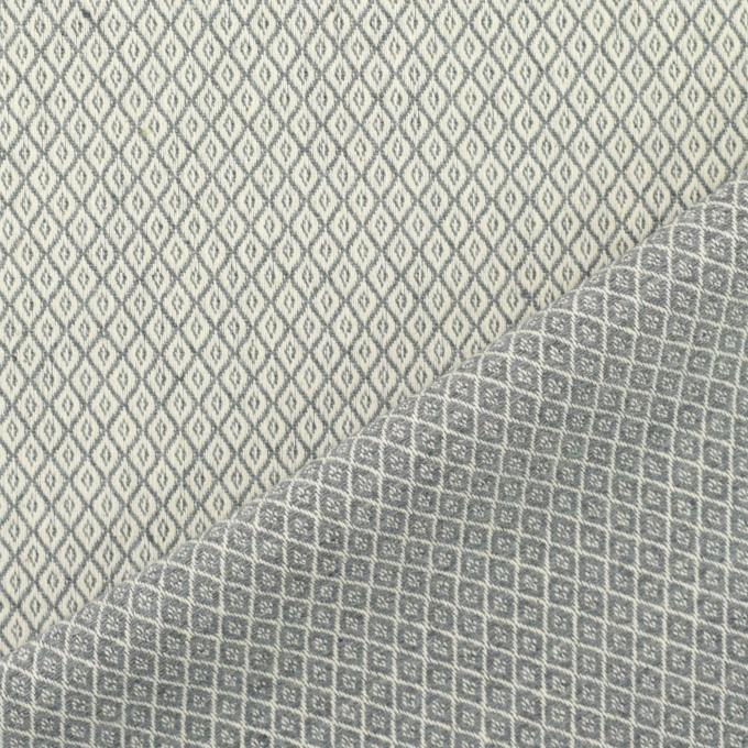 Decoratiestof Jacquard doubleface dobby rhombuses, grijs