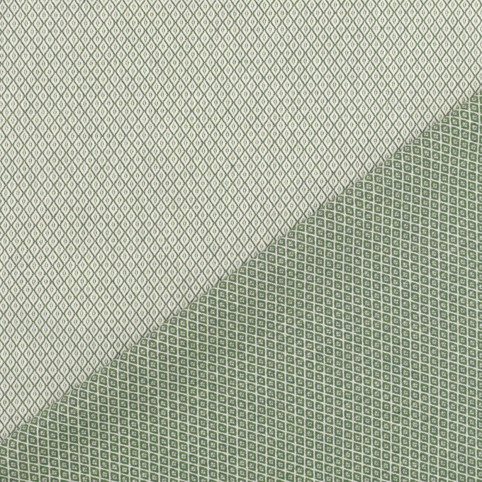 Decoratiestof Jacquard doubleface dobby rhombuses, dennengroen