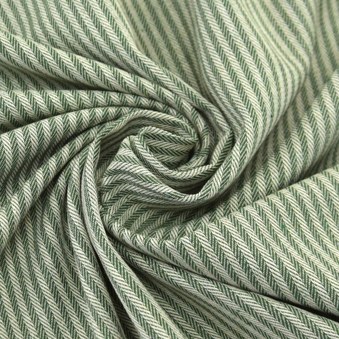 Decoratiestof Jacquard doubleface dobby stripes, dennengroen