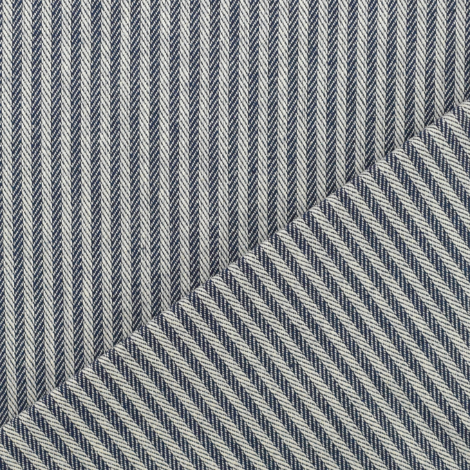 Decoratiestof Jacquard doubleface dobby stripes, marineblauw