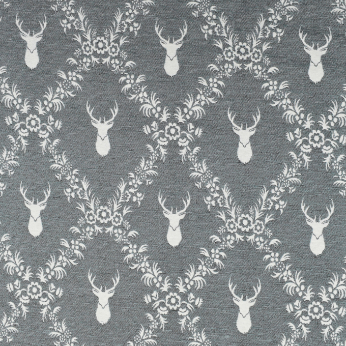 Decoration fabric Doubleface deer, grey