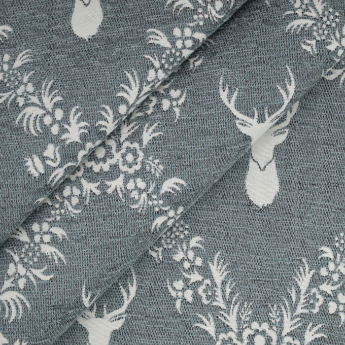 Decoration fabric Doubleface deer, grey