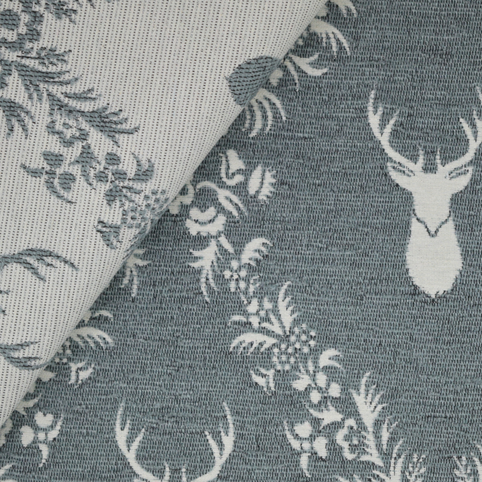 Decoration fabric Doubleface deer, grey