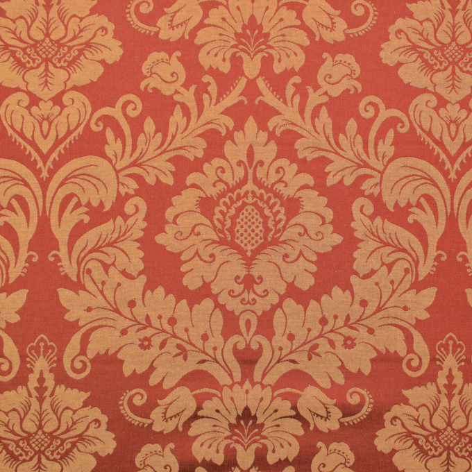 Decoratiestof Jacquard Trento, 280 cm, rood/goud