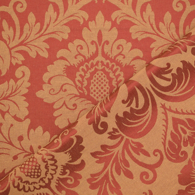 Decoratiestof Jacquard Trento, 280 cm, rood/goud