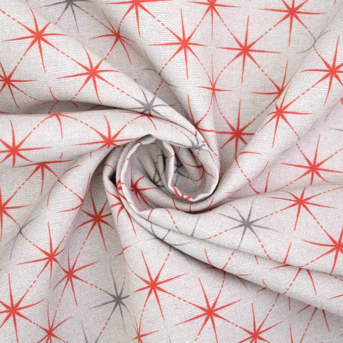 Dekostoff Ottoman Christmas Stars, beige